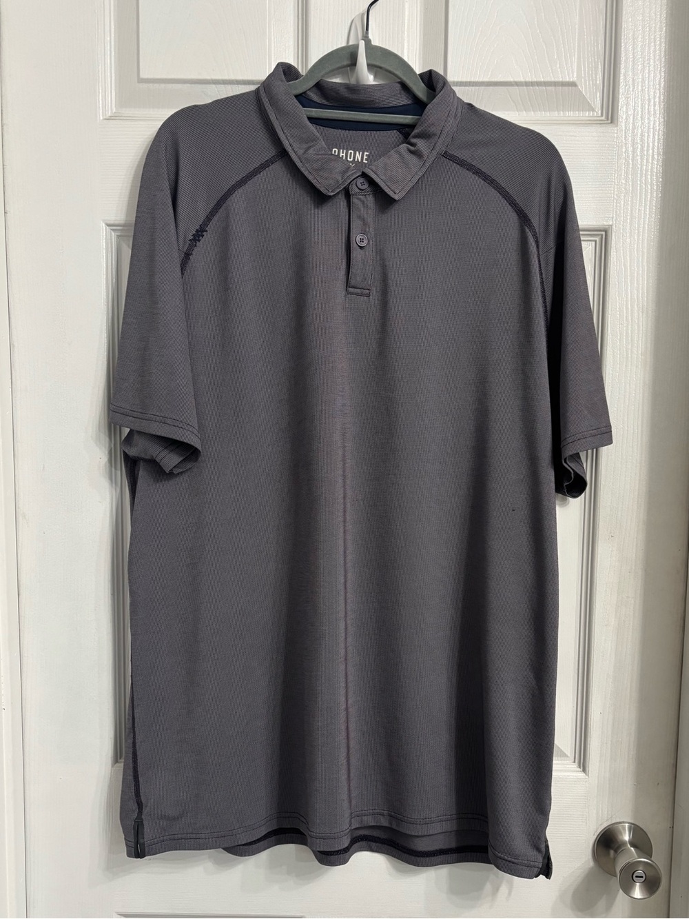 RHONE Men's Charcoal Gray Polo Short Sleeve Size XXL